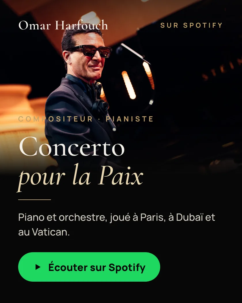 Omar Harfouch — Concerto pour la Paix, piano et orchestre. Écouter sur Spotify