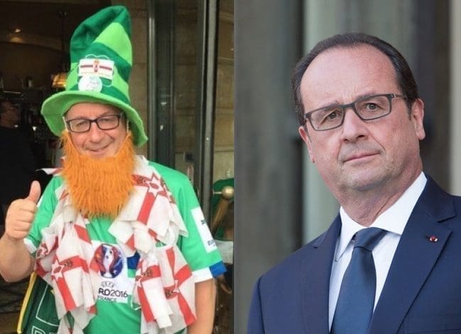 Euro 2016 : François Hollande a un sosie qui supporte l&rsquo;Irlande du Nord !