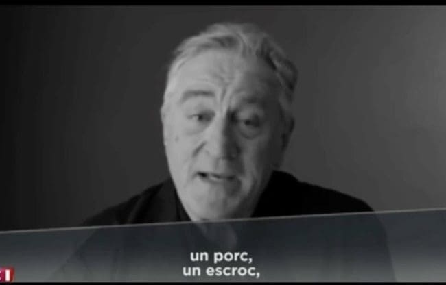 « Chien », Porc », « crétin » Robert de Niro s&rsquo;en prend violemment à Donald Trump