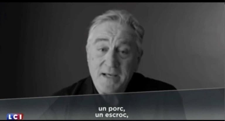 "Chien", Porc", "crétin" Robert de Niro s'en prend violemment à Donald Trump