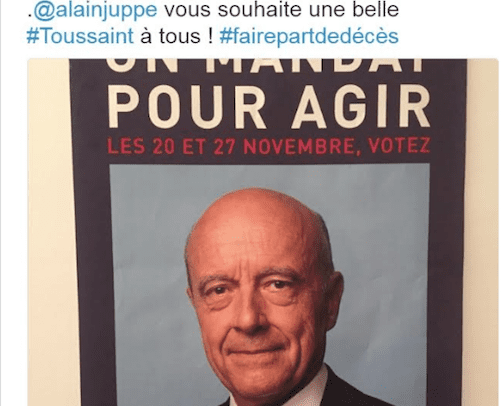 Toussaint : les réseaux sociaux se moquent de l'affiche d'Alain Juppé