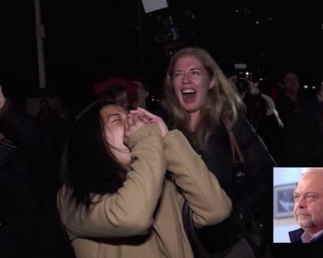 Crier, pour protester contre Donald Trump …
