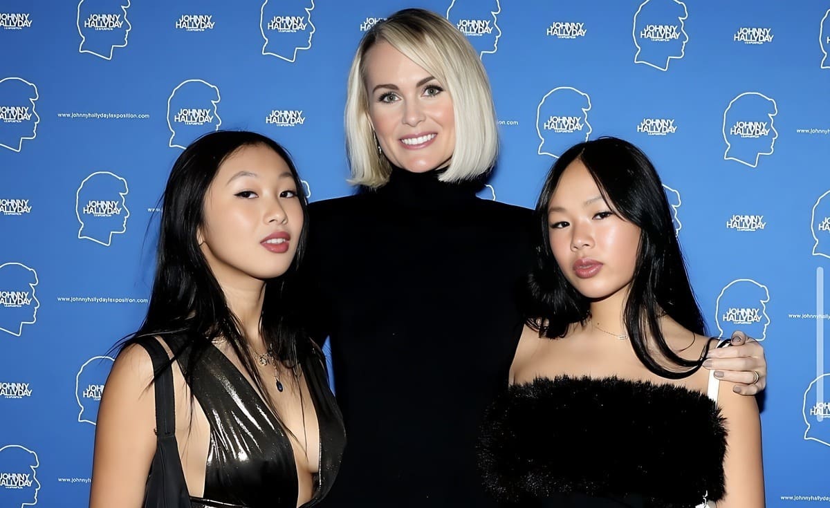 Une photo récente de Laeticia et ses deux filles Jade et Joy
