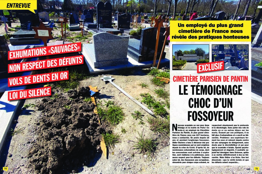 Cimetière parisien de Pantin : le témoignage choc d'un fossoyeur, qui interpelle Anne Hidalgo !