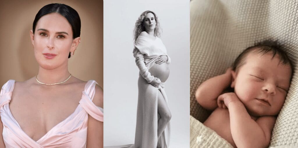 La Naissance De La Petite-Fille De Bruce Willis Et Demi Moore, Une Naissance Assez Original Rumer Willis Enceinte De Sa Fille, Et Louetta Sa Fille Lors De Sa Naissance