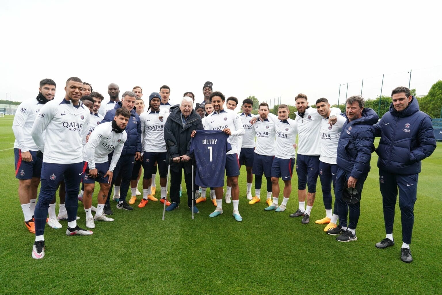 Bietry avec l'équipe du PSG