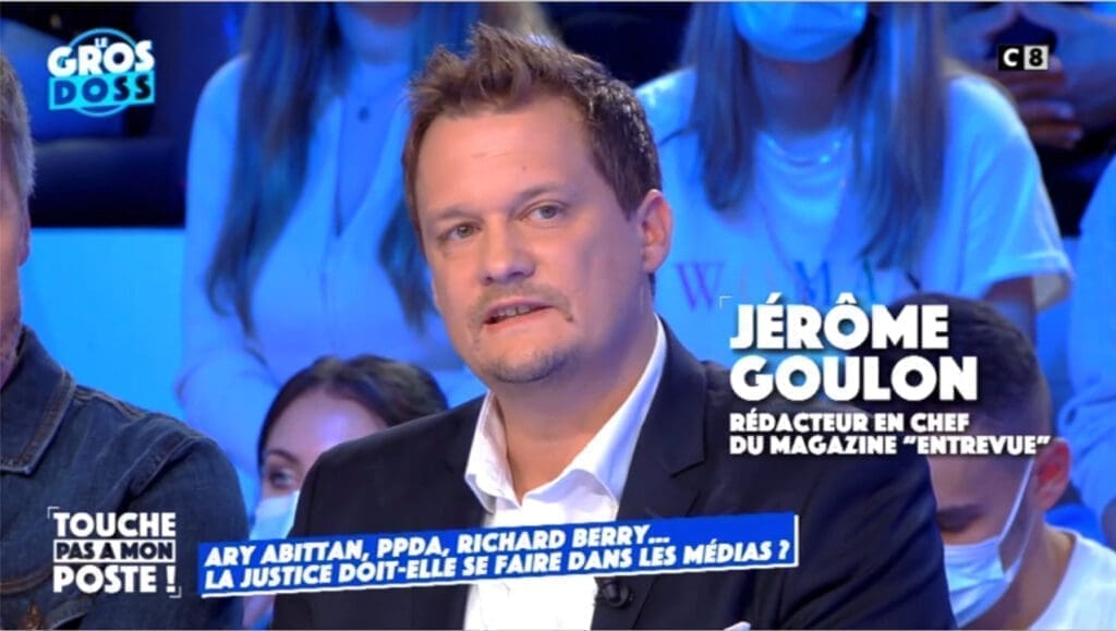 Ary Abittan - Jérôme Goulon (rédacteur en chef Entrevue) dans TPMP: la justice doit-elle se faire dans les médias ?