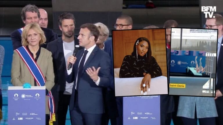 Pecresse Macron Nakamura inauguration St Denis JO