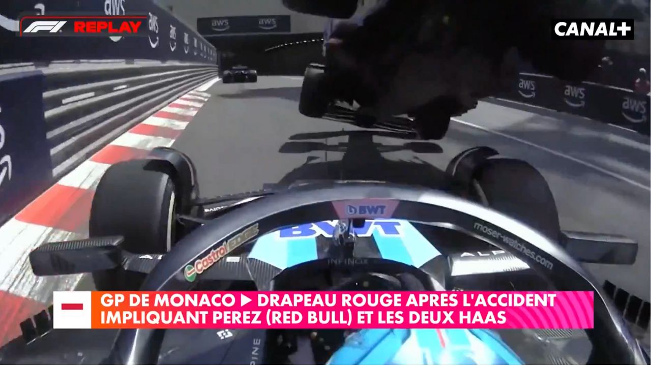 GP de Monaco : La réaction de Pierre Gasly au moment où Esteban Ocon le percute !