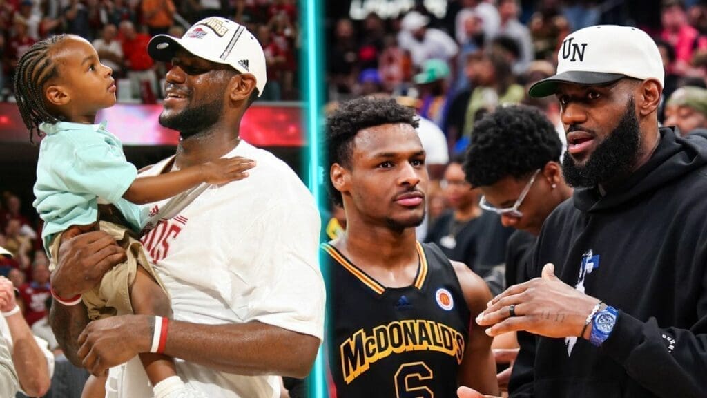 Lebron James Bronny duo pere fils Lakers