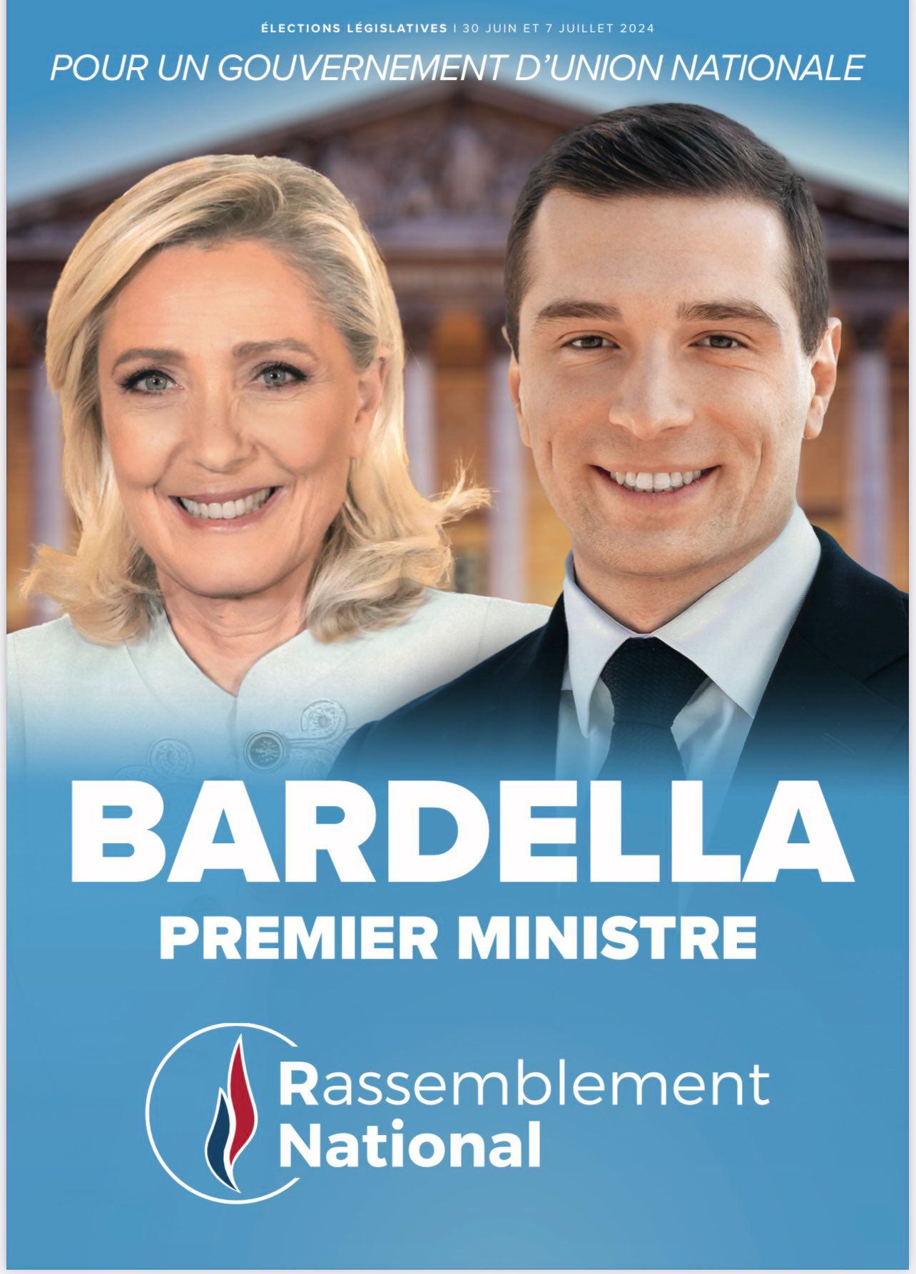 Bardella Premier ministre : le RN dévoile son affiche de campagne pour les législatives