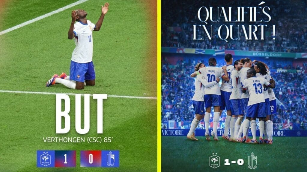 France 1-0 Belgique
