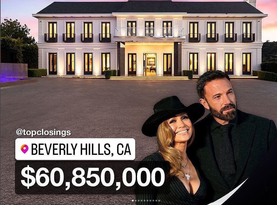 Ben Affleck et Jennifer Lopez mettent en vente leur villa pour 68 millions de dollars