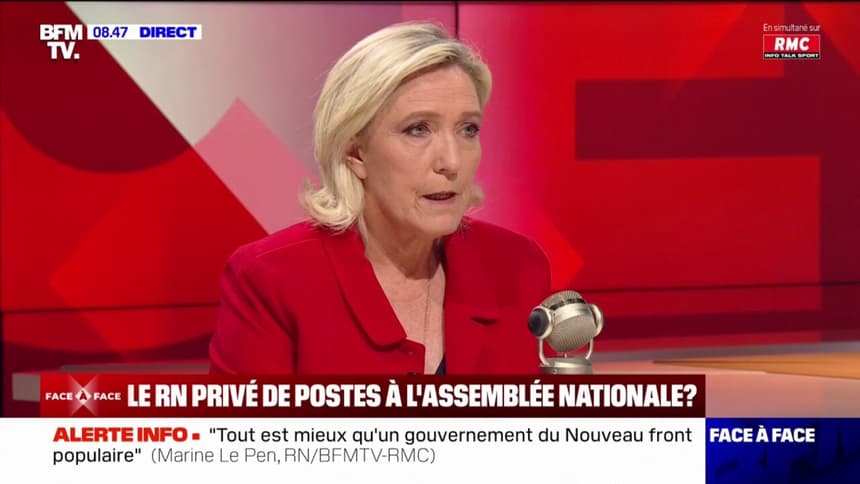 Marine Le Pen envisage une nouvelle dissolution de l’Assemblée nationale dans un an