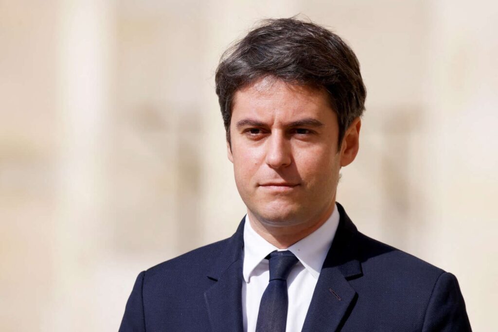 FILE PHOTO: France&rsquo;s Prime Minister Gabriel Attal attends a « national tribute » ceremony to late French politician and admiral, Philippe de Gaulle in Paris