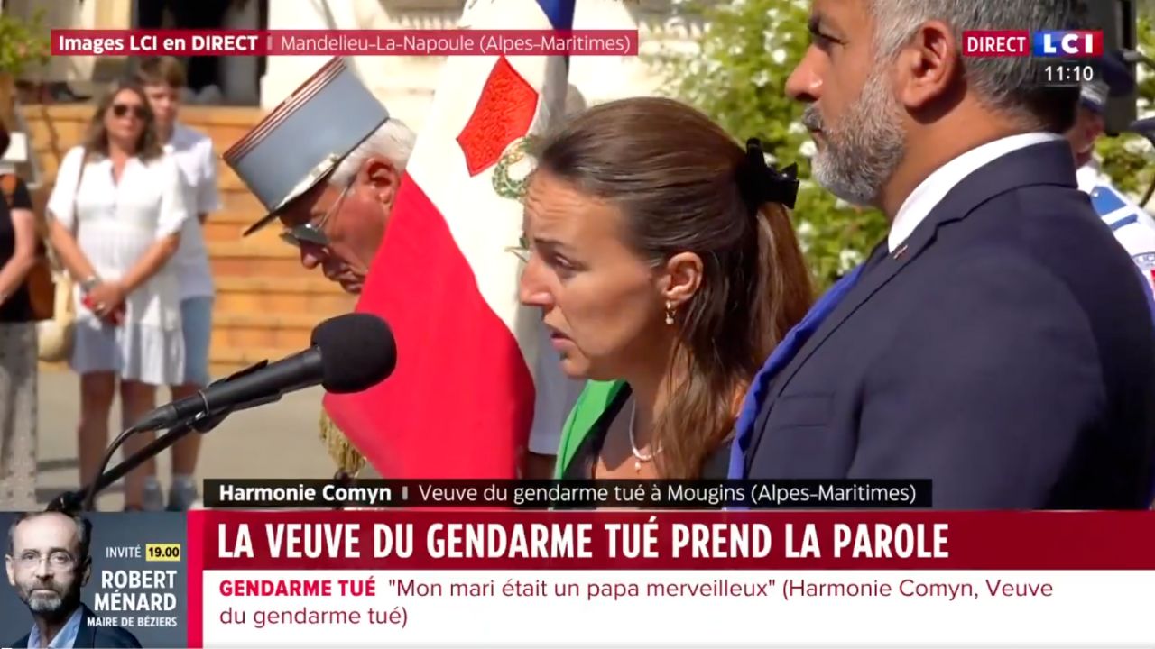 « La France a tué mon mari par son insuffisance, son laxisme et son excès de tolérance » : Le discours de la veuve d’Eric Comyn salué sur les réseaux sociaux