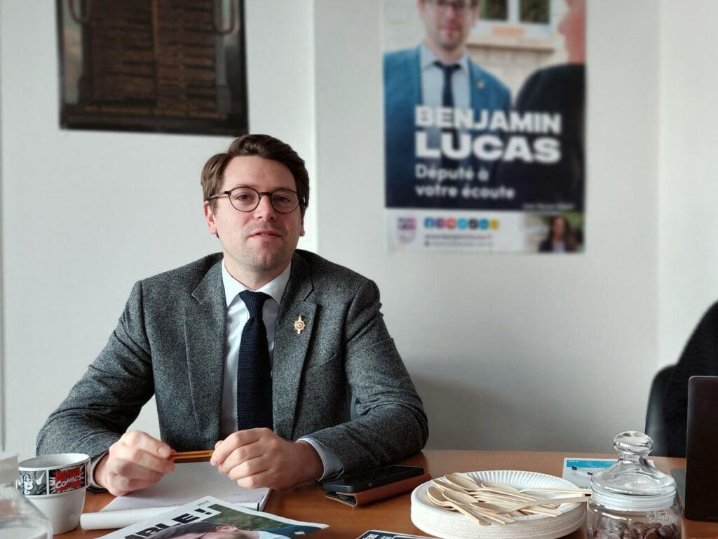 Benjamin Lucas (EELV) accuse le RN d’honorer « un ogre guerrier, misogyne, despotique » EELV IMG_4167