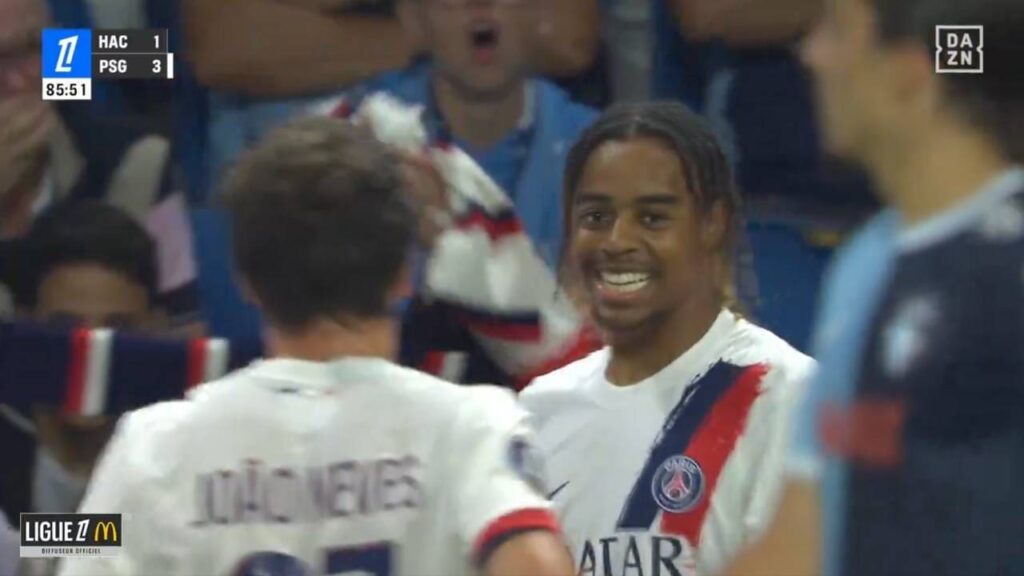 but Barcola PSG Le Havre