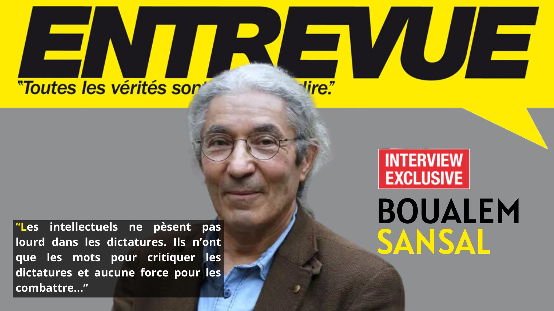 INTERVIEW – Boualem Sansal : « l’humanité fait partie de la vie et la vie ne se limite pas à la Terre »