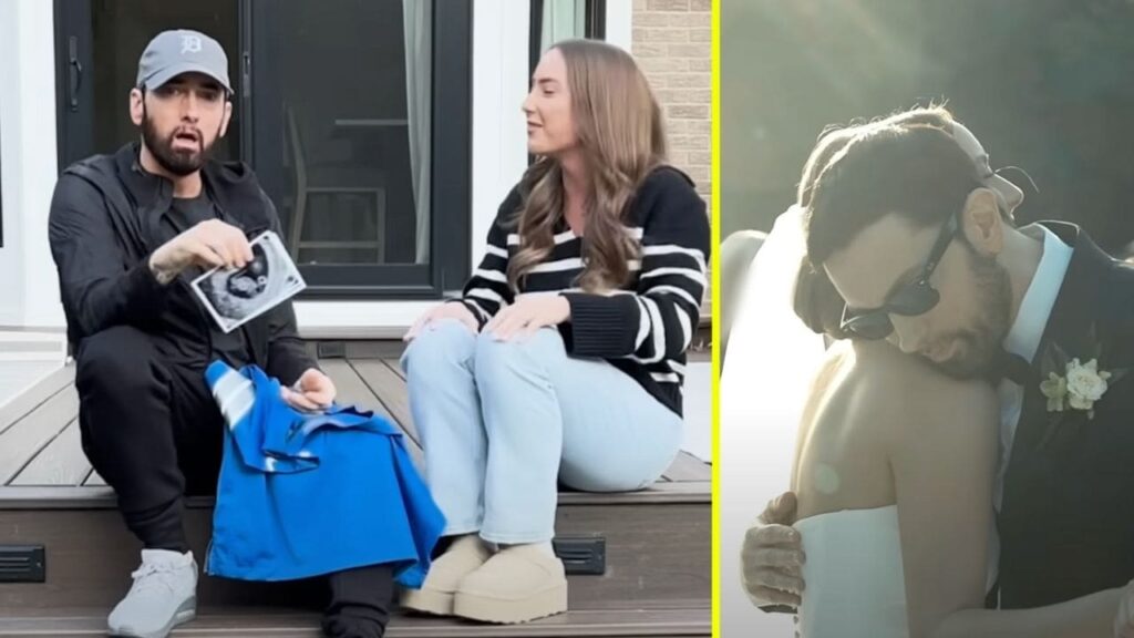 Eminem Hailie Jade mariage bebe enfant grand-père