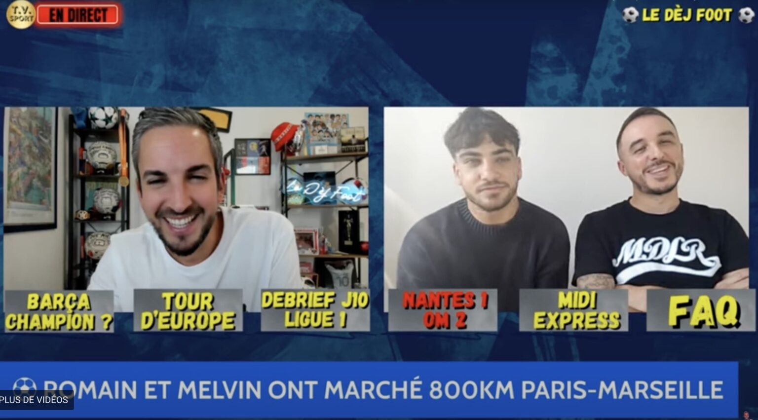 Dej Foot Romain Melvin OM PSG marche contre le cancer