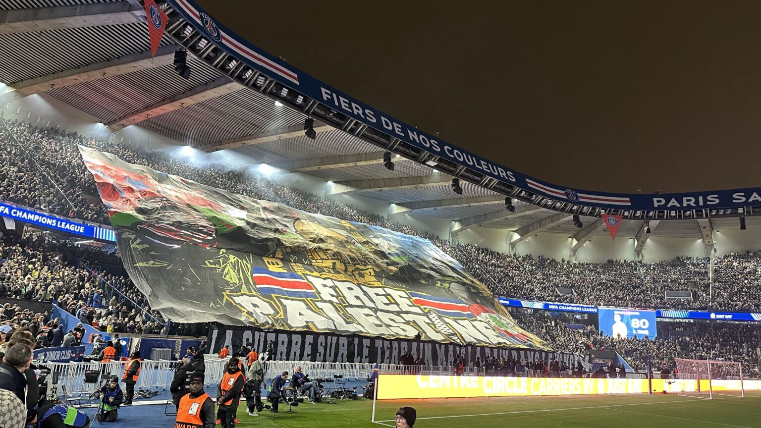 Free Palestine PSG Atlético de Madrid