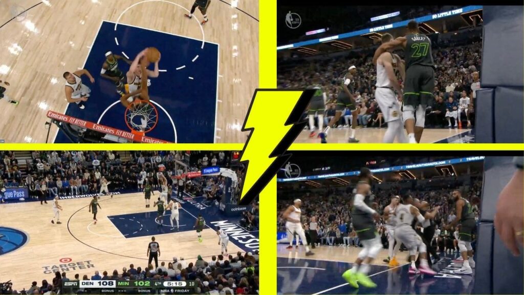 Wolves Nuggets Gobert vs Braun