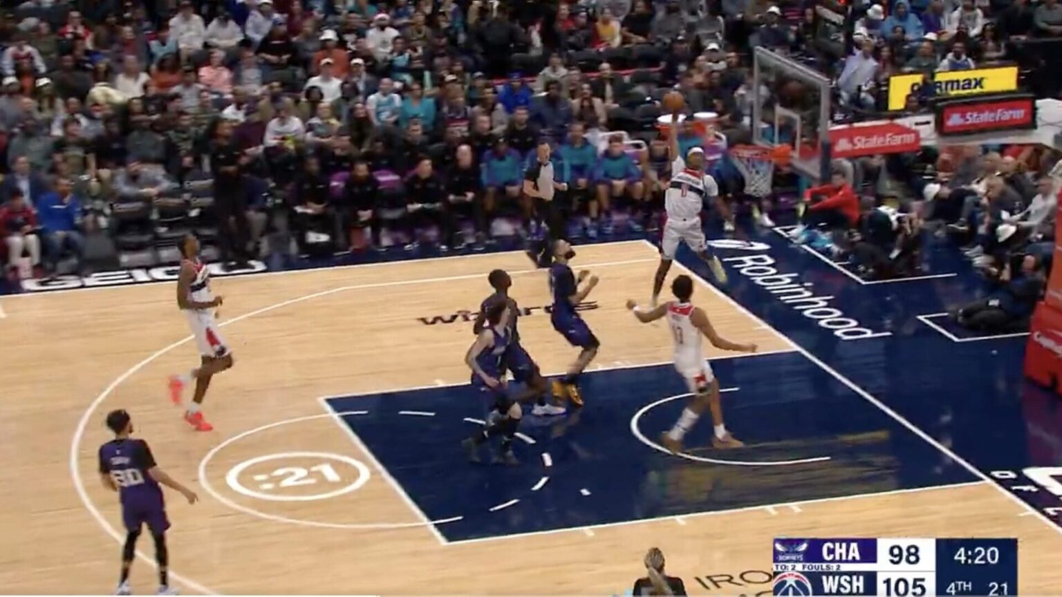 Bilal Coulibaly dunk vs Hornets