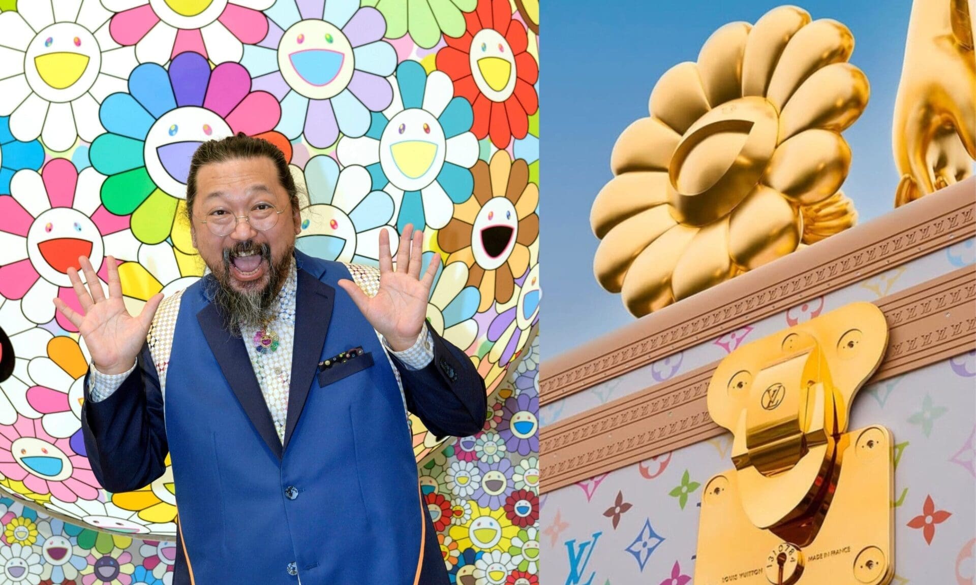 Une fleur géante de Takashi Murakami installée dans le Jardin d’Acclimatation à Paris