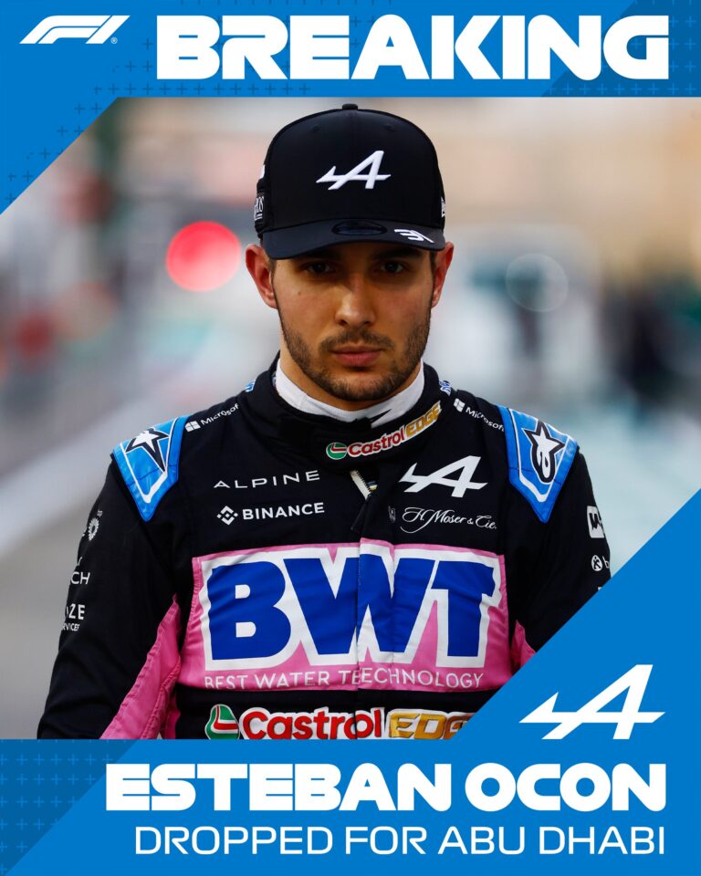 F1 – Le manque de classe d&rsquo;Alpine, Esteban Ocon viré juste avant le dernier GP