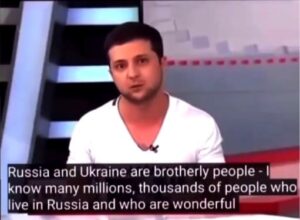 Volodymyr Zelensky: "La Russie et l'Ukraine sont des peuples frères. Nous sommes d'une seule couleur, d'un seul sang."