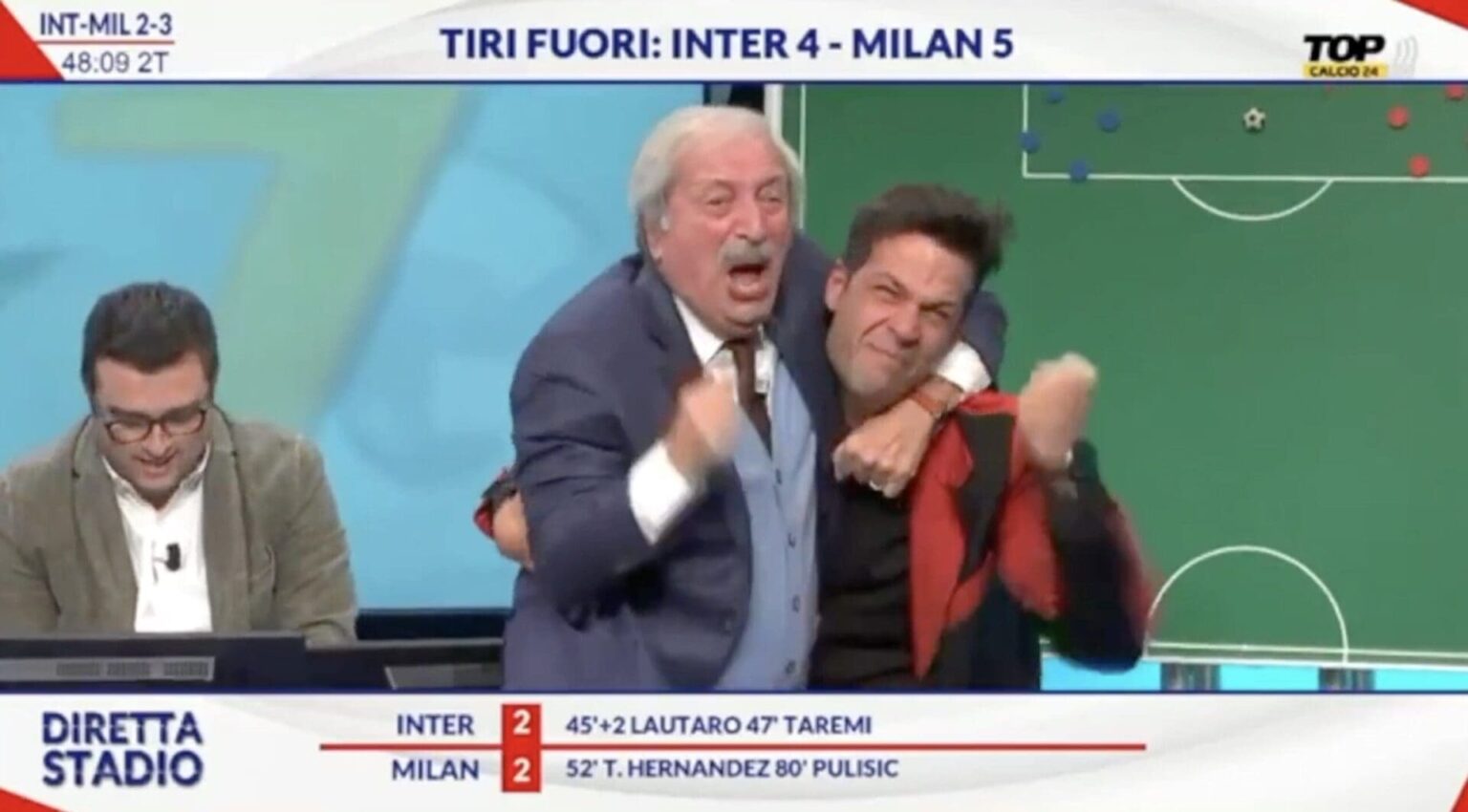 Tiziano Crudelli réaction Milan Inter Supercoupe