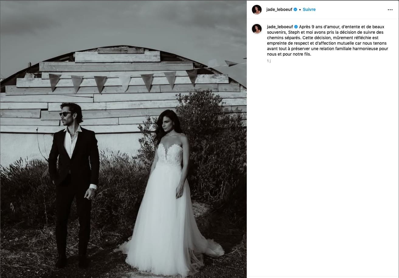 Jade Lebœuf annonce sa rupture avec Stéphane Rodrigues après 9 ans de vie commune
