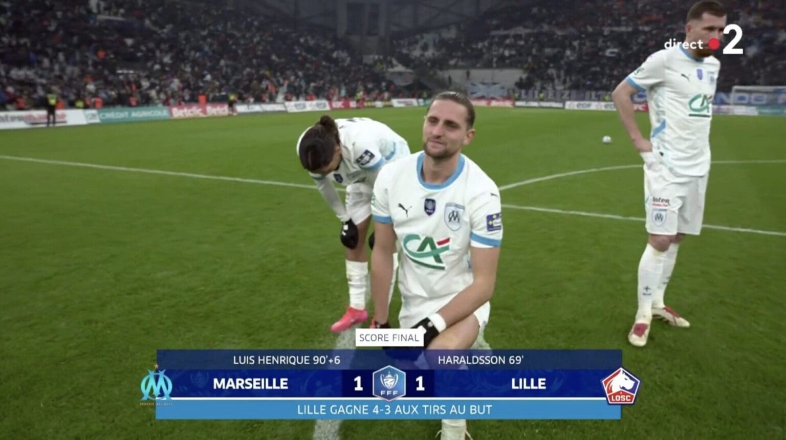 L&rsquo;OM éliminé par Lille en Coupe de France