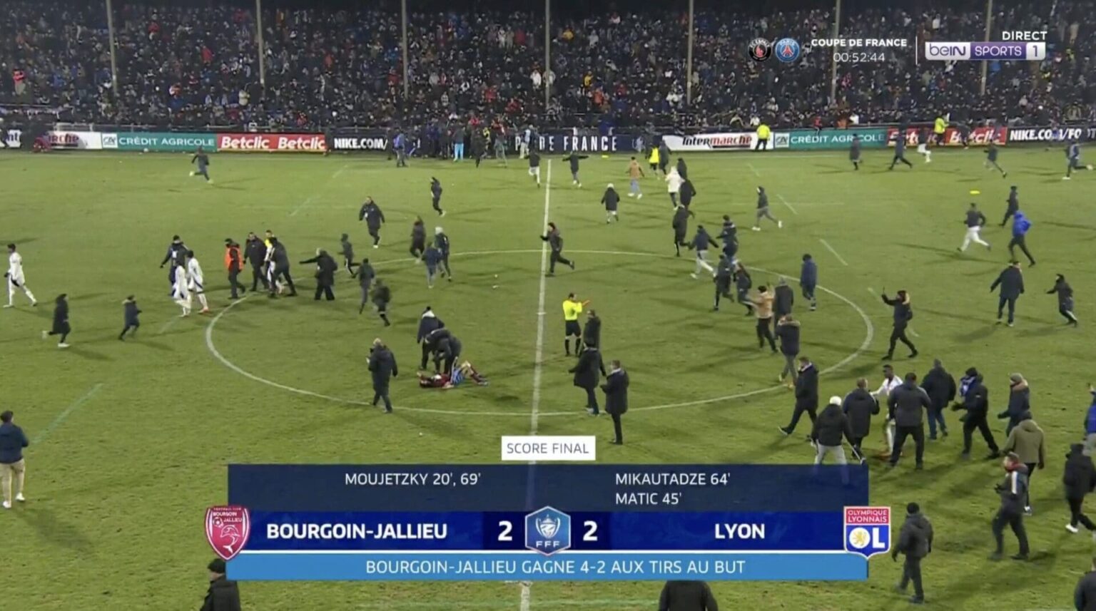 Bourgoin Jallieu elimina al OL en la Copa de Francia