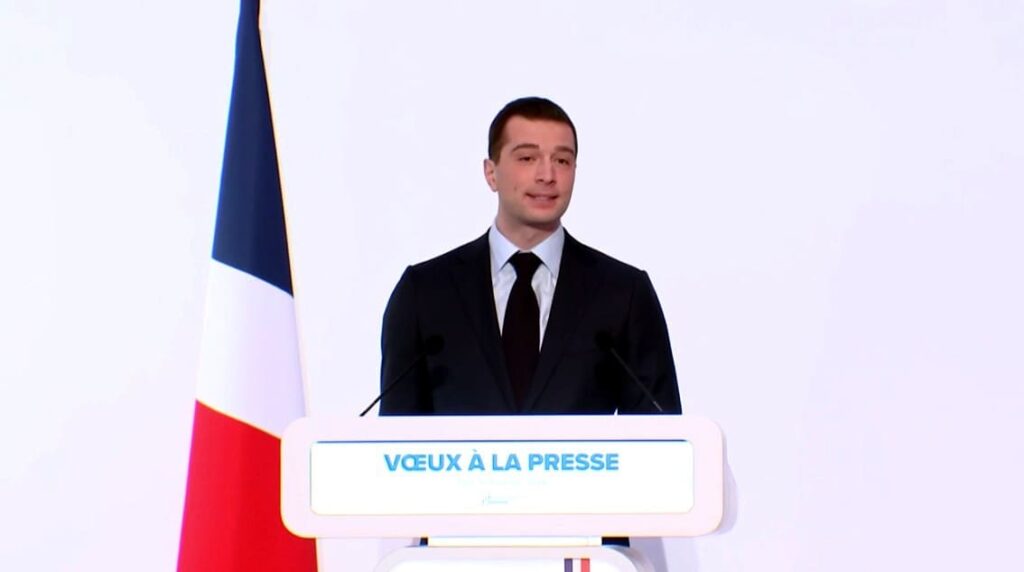 Jordan Bardella voeux à la presse