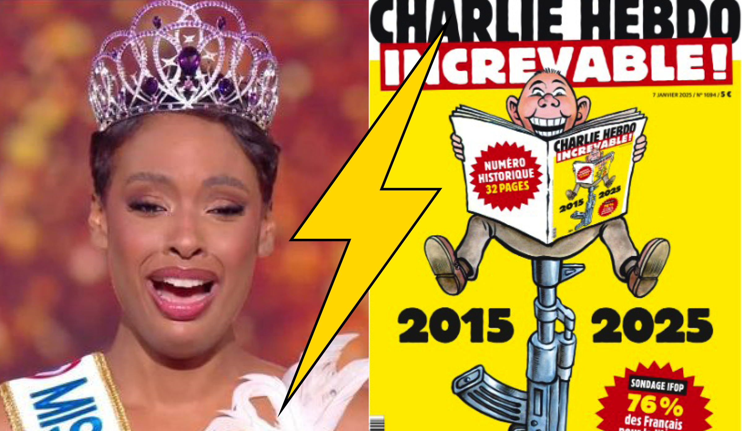 Clash Miss France Charlie Hebdo