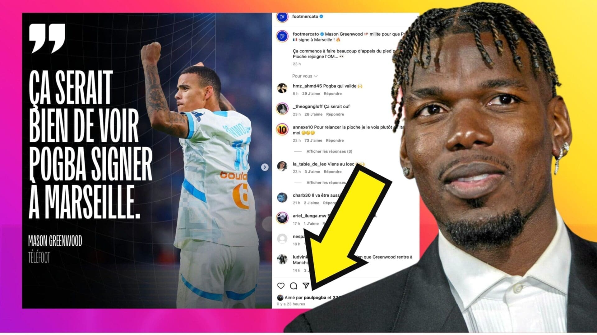 Mercato - Paul Pogba valide les propos de Mason Greenwood sur sa venue à Marseille !