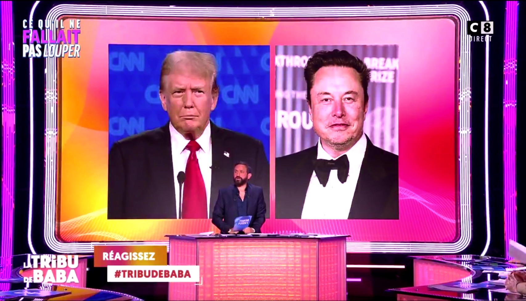 Hanouna Musk Trump