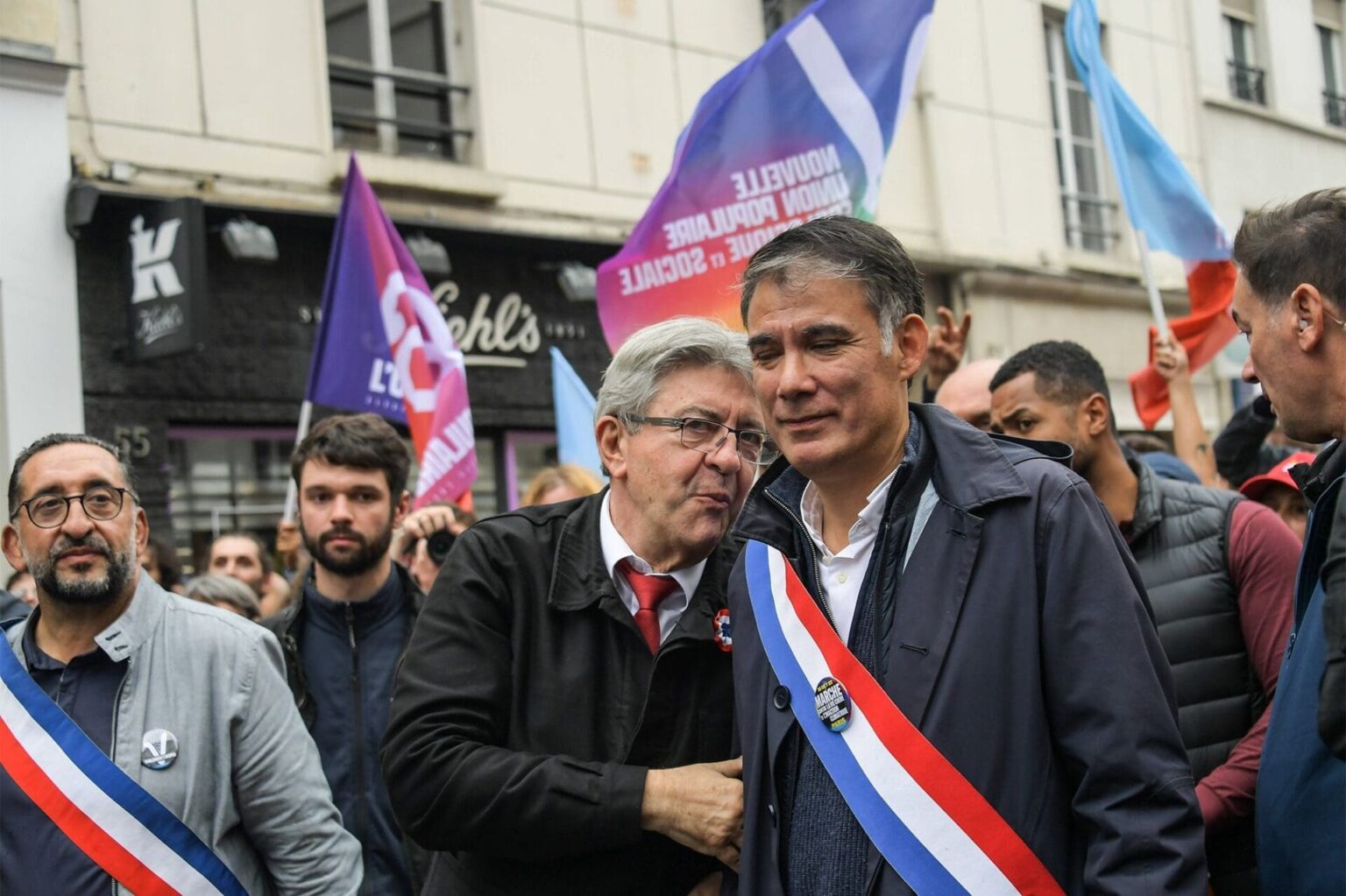 Paris: JL Melenchon Marche NUPES contre la vie chere
