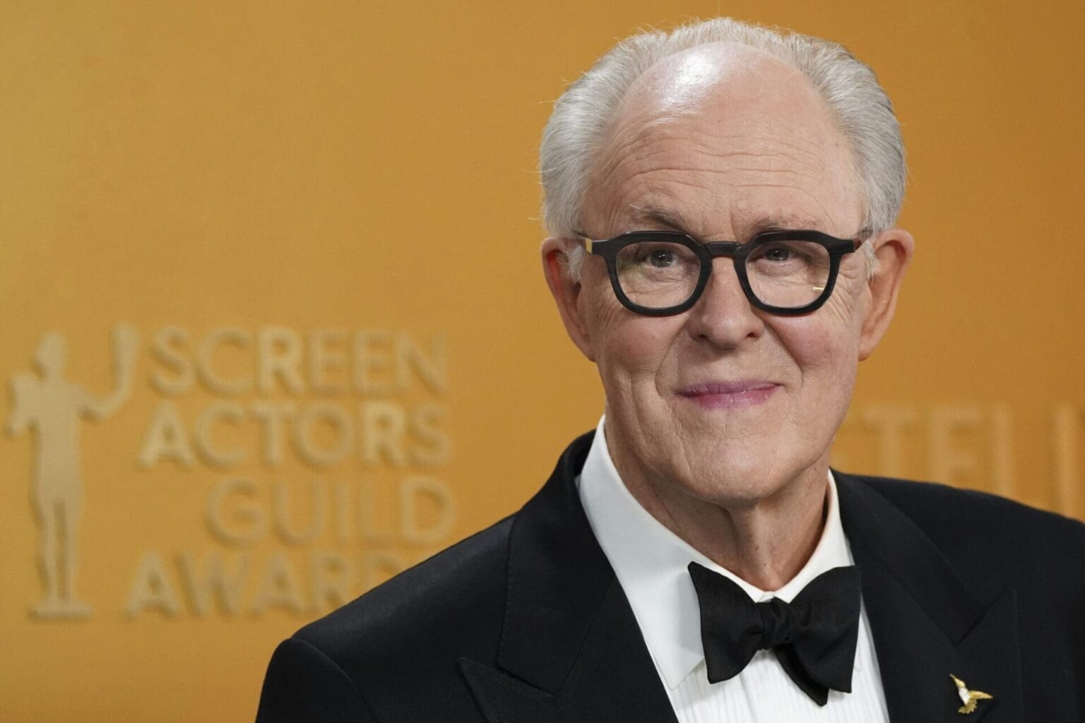John Lithgow arrives at the 31st annual Screen Actors Guild Awards on Sunday, Feb. 23, 2025, at the Shrine Auditorium in Los Angeles. (Photo by Jordan Strauss/Invision/AP)