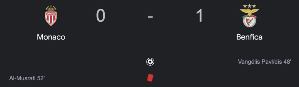 — Ligue Des Champions – Arbitrage Scandaleux Mais Monaco Passe À Côté Avant Le Retour À Lisbonne (0-1)