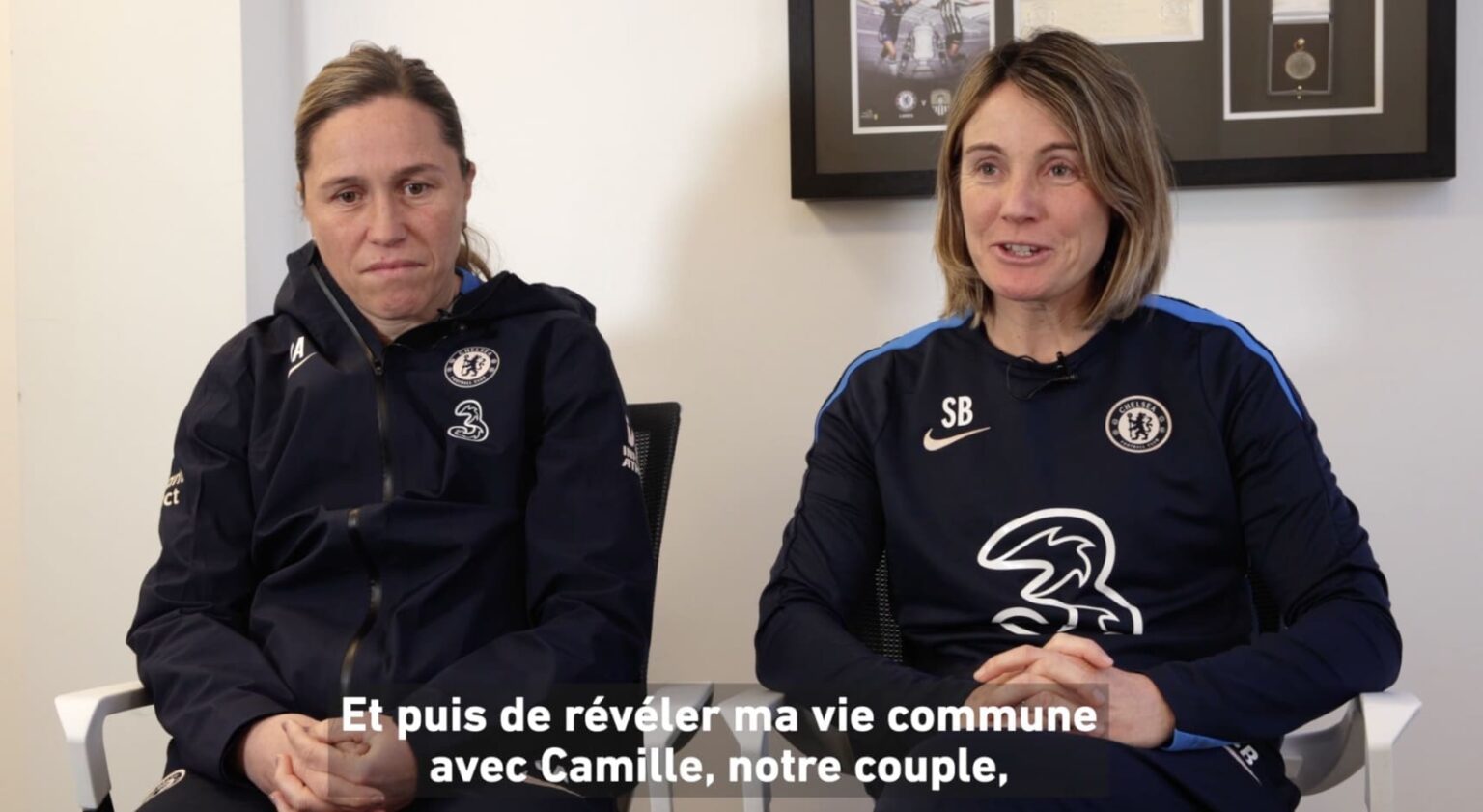 Sonia Bompastor et Camille Abily en couple Chelsea