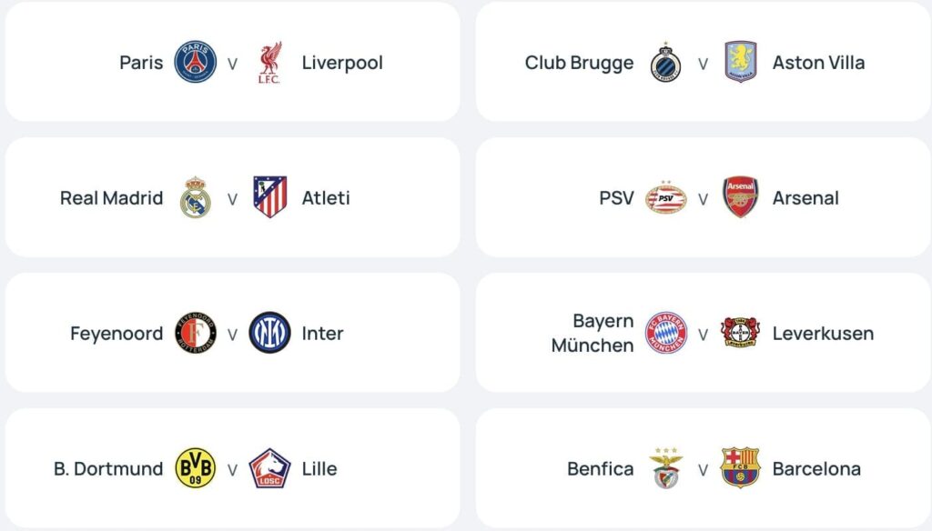 Tirage au sort des 8e de finale de Ligue des Champions, découvrez les adversaires du PSG et de Lille
