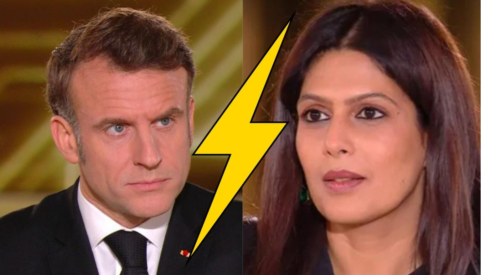 Emmanuel Macron journaliste indienne pas drôle France 2