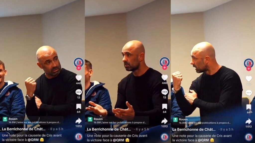 "Quand vous allez en boîte, la fille, tu as envie de la..." L'étrange discours d'avant-match de coach Cris avec Chateauroux
