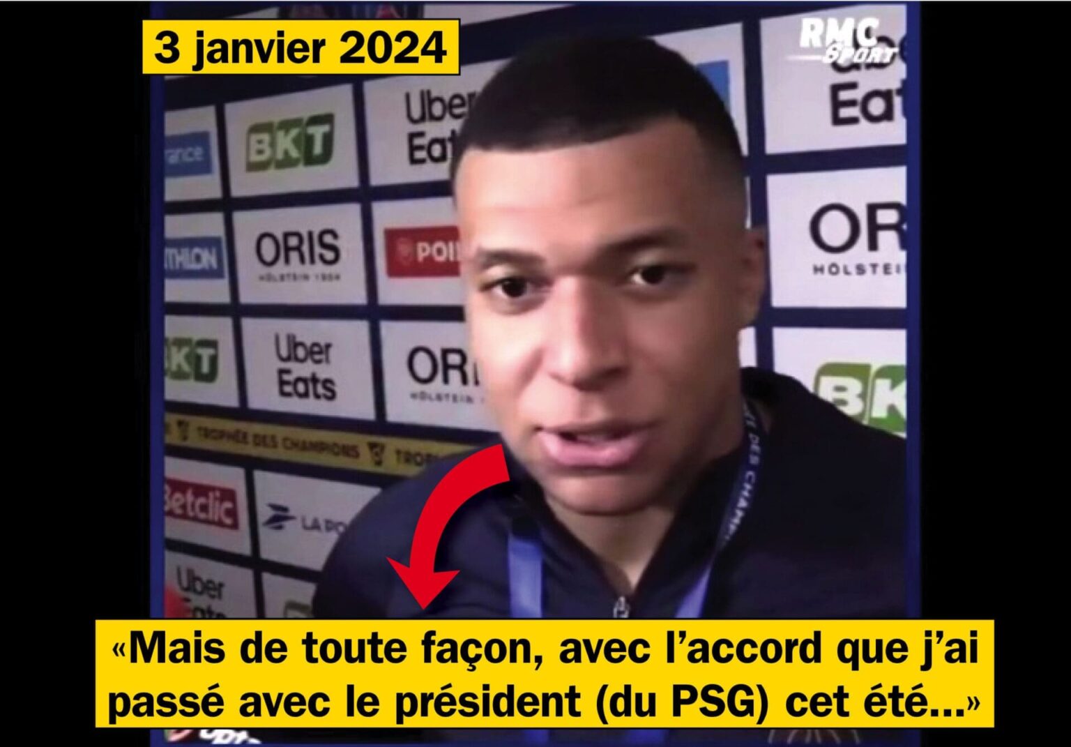 Kylian Mbappé mensonge, PSG, Accord