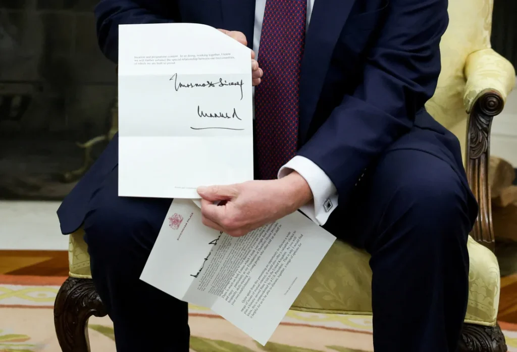 Que dit le roi Charles dans sa lettre à Donald Trump ?