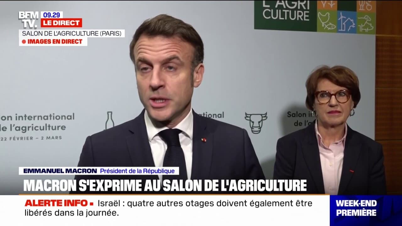 Emmanuel Macron inaugure le Salon de l'Agriculture sous tension et appelle au "calme"
