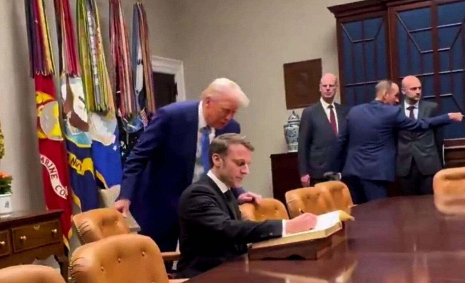 Donald Trump et Emmanuel Macron à la Maison Blanche